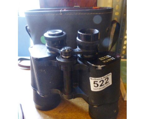 ZENITH BINOCULARS. Zenith 10 x 50 filed binoculars with case