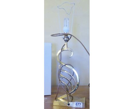 BRASS LAMP. Brass decorative lamp, H ~ 66cm