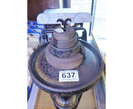 VINTAGE CAST METAL SCALES. Cooperative Wholesale Society vintage cast metal weighing scales with weights
