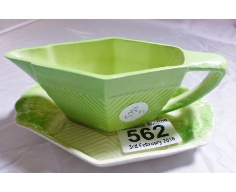 CARLTONWARE. Carltonware green jug and dish