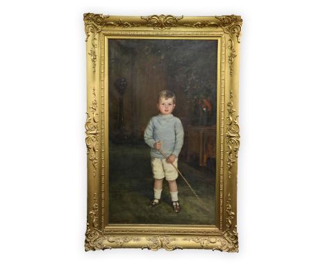 Possibly ROBERT CREE CRAWFORD (1842-1924) Portrait of Henry Pearson Lobnitz, age 3 Oil on canvas, initialled R C C and dated 