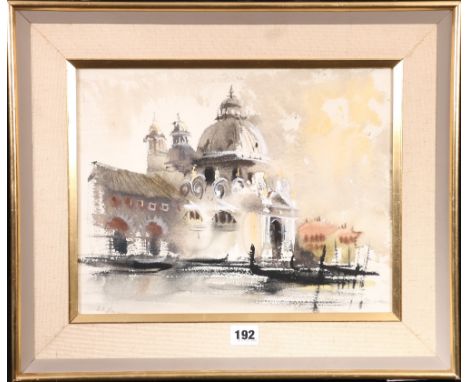 NORAH GLOVER Basilica Mixed media, signed and dated 60, 27 x 34cm (B152)
