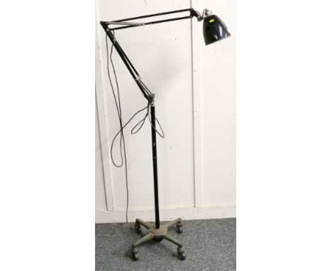 Herbert Terry & Son 'The Anglepoise' standard type lamp, on black painted base. CONDITION REPORT: Spring mechanism works well