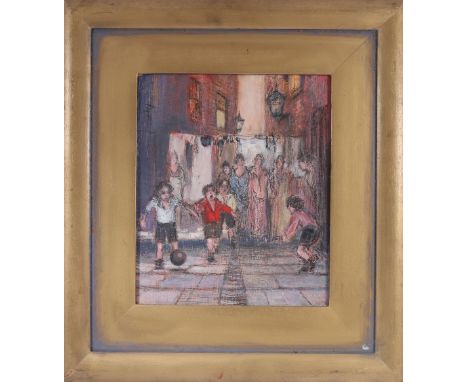 GEOFFREY JOHN ROPER (B1942) The Centre Forward Mixed media, 31cm x 26cm 