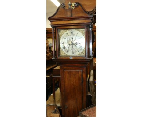 Matthew Bance of Kintbury longcase clock, the silvered dial with Roman numeral chapter ring, subsidiary seconds and date dial