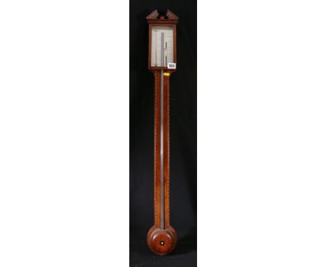 L Stampa of 36 Leith Street, Edinburgh mahogany and boxwood stick barometer and thermometer.