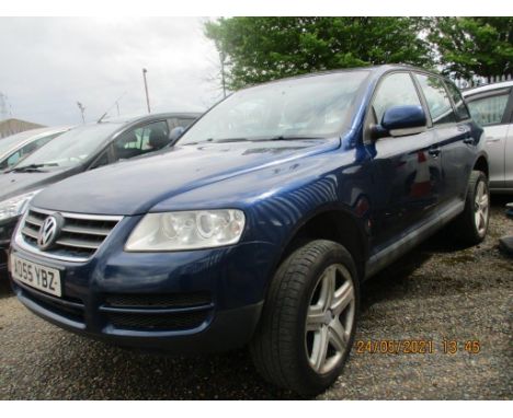 Make &amp; Model: VW Touareg SEDate of Reg: AO55 YBZColour: Bluecc: 2461MoT: 01-11-2020Fuel Type: DIESELMileage: 140kTransmis