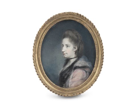 ***PLEASE NOTE: DESCRIPTION AND ESTIMATE SHOULD READ*** DANIEL GARDNER (1750-1805) Portrait of a lady in a pink dress Pastel 