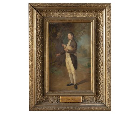 D. MACALLEF (LATE 19TH CENTURY) Portrait of Robert Gregory (1760-1814) (Disinherited for Cockfighting) Oil on canvas, 37 x 22