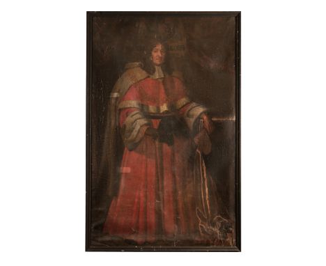 ANTHONY LEE (FL.1735-1767) AFTER THOMAS POOLEY A Full Length Portrait of John Bysse, Lord Chief Baron of the Irish Exchequer 