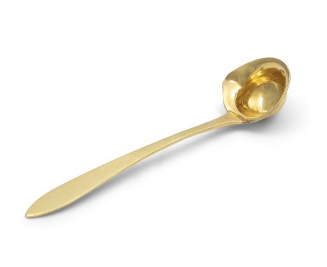 ***PLEASE NOTE THE ESTIMATE IN THE PRINTED CATALOGUE SHOULD READ €1,500 - 1,800*** A RARE IRISH 20K GOLD SAUCE LADLE, Dublin 
