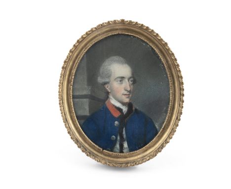 ***PLEASE NOTE: DESCRIPTION AND ESTIMATE SHOULD READ*** DANIEL GARDNER (1750-1805) Portrait of a gentleman in a blue coat, wi