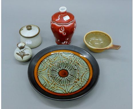 A quantity of Studio Pottery, including David Leach and John Leach.