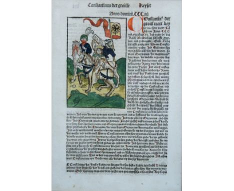 A framed and double glazed manuscript page. 34.5 x 43.5 cm overall.