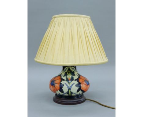 A Moorcroft table lamp. 40 cm high overall.