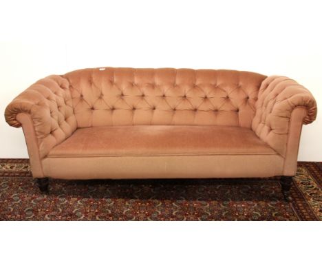 A Victorian button back Chesterfield settee.