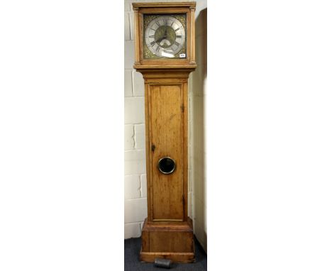 An 18th century pine longcase clock by Bagnall of Dudley, H. 193cm.