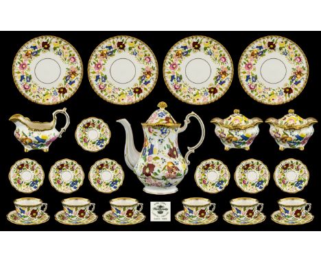 Hammersley Superb Hand Painted ( 28 ) Piece Part Tea - Dinner Service. All Pieces In Nr Mint Condition. Queen Anne Morning Gl