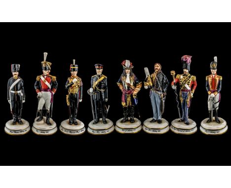 Michael Sutty The Porcelain Manufacturer a Collection of Eight Limited Edition Figures all numbered 34/250 to include, Royal 