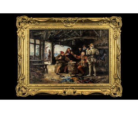 We Are Pleased to Offer a Local Private Collection of ( 15 ) Works by Frank Moss Bennett - British Artist of Hunting and Genr