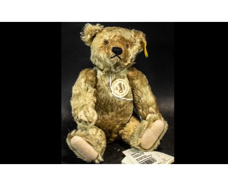 Steiff 1920 Classic Teddy Bear, In As New Condition with Original Tags Still Attached, Genuine Mohair. Serial Number 000713. 