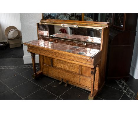 Cocktail Cabinet / Satinwood Inlaid and Decorated Upright Piano Case by John Broadwood &amp; Sons, London; the piano innards 