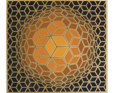 Victor Vasarely (Hungarian-French 1906-1997) Niol-C, lithograph, signed bottom right, numbered 65/125, measurements 44.5 x 42