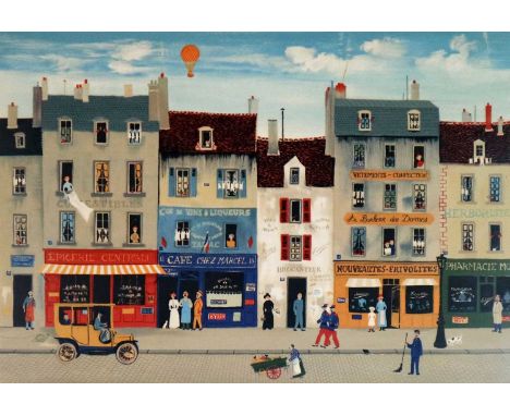 Michel Delacroix (French b.1933) French Street Scene, Lithograph, signed pencil bottom right, numbered 28/250, measurements 3