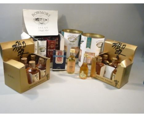 GOOD QUANTITY OF MINIATURES INCLUDING SUNTORY HIBIKI x 11, AUCHENTOSHAN 10 YEAR OLD x 5, BOWMORE 12 YEAR OLD x 6, LOUIS ROYER