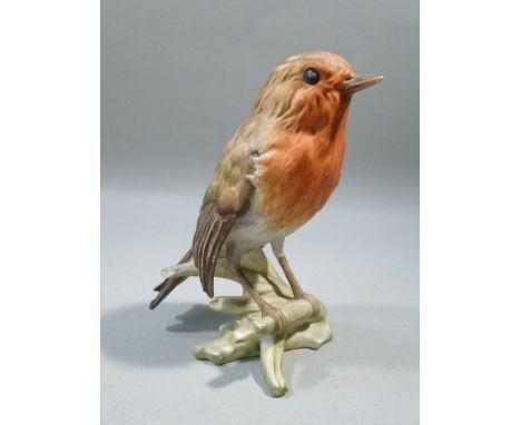 KARL ENS FIGURE OF BIRD ON A BRANCH (H: 10.7 cm) AND A GOEBEL FIGURE OF A ROBIN (H: 12.2 cm) [2]