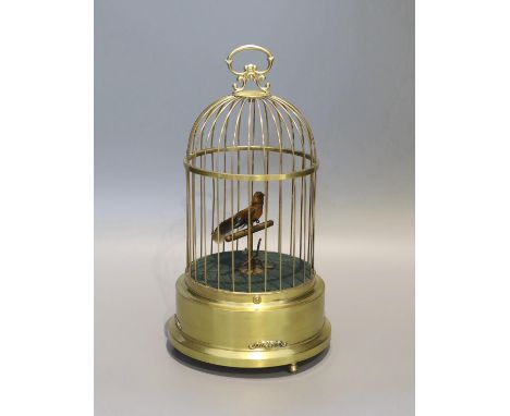 A 20th century German singing bird automaton, height 30cm