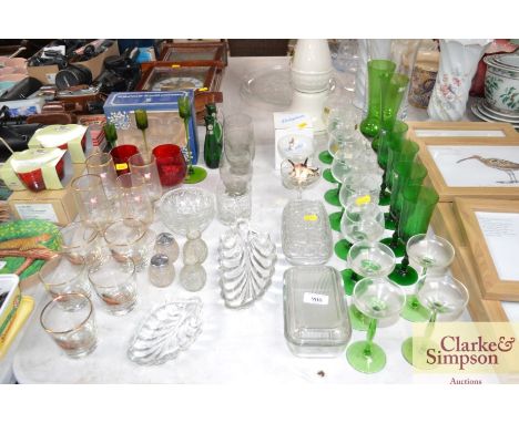 A quantity of various table glassware 