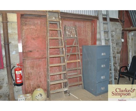 A wooden step ladder