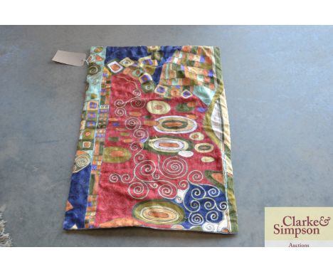 A Kashmiri handstitched wool chain, approximate 2'8" x 1'9"