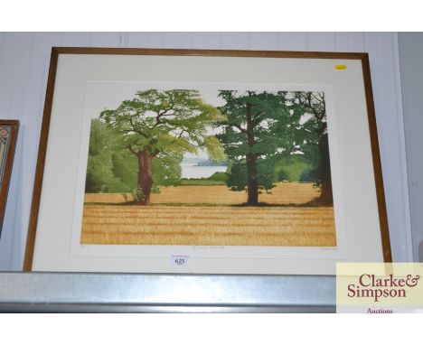 Christopher Penny, pencil signed limited edition print "The Orwell from Wherstead Park"