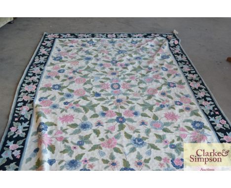An Aubason type floral hanging tapestry approximate 6'2 x 9'