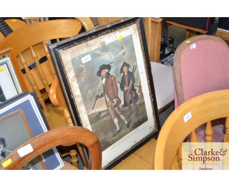 A 19th Century coloured print "To the Society of Golfers at Blackheath"