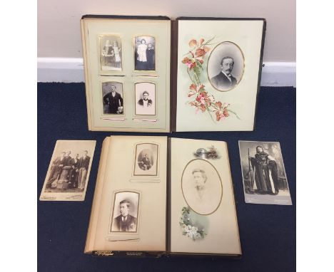 Two Victorian photograph albums of family/portrait subjects to inc Ch. Raad, Jaffa Gate, Jerusalem, &amp; H G Ruescher, Brook