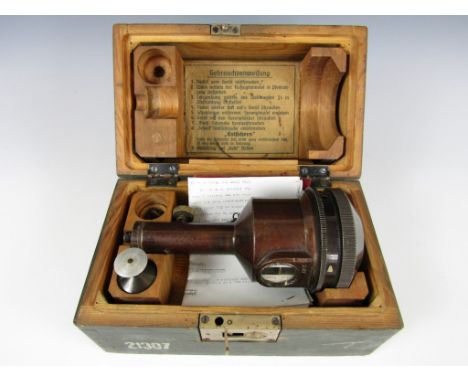 A Second World War German J-Feder 504 21 day demolition timer in transit case with documents