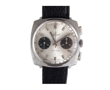 A 1960s gentleman's Breitling Top Time chronograph wrist watch, having a manual wind 7733 calibre movement, the radial brushe