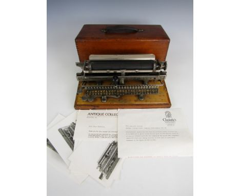 A late 19th Century Merritt patent typewriter