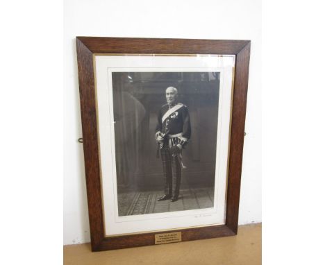 A large period signed photographic portrait of Major Alex M Kennedy, 3rd (Dumfries) Volunteer Battalion King's Own Scottish B