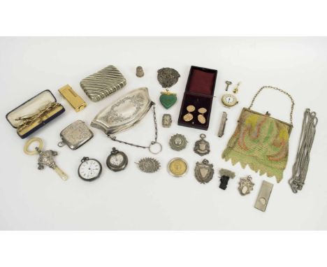 VARIOUS SILVER VERTU ITEMS AND JEWELLERY. (Qty)