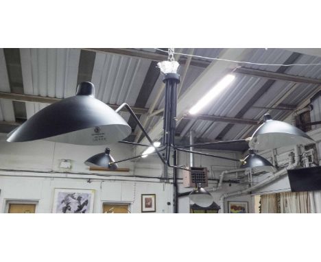 AFTER SERGE MOUILLE PLAFONNIER CELING LIGHT, 60cm drop.