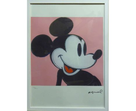 ANDY WARHOL 'Mickey Mouse', lithograph from Leo Castelli Gallery, stamped on reverse, edited by G. Israeli on Arches paper, e