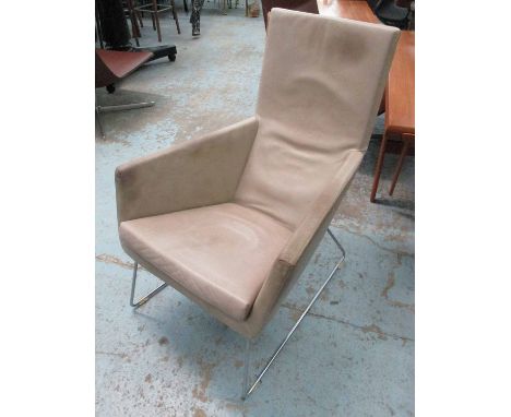 LABEL DON CHAIR AND STOOL, by Gerard Van Den Berg, 96cm at tallest. (with faults)