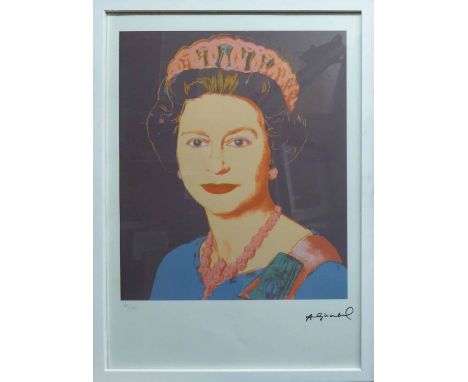 ANDY WARHOL 'Elizabeth II', lithograph from Leo Castelli Gallery, stamped on reverse, edited by G. Israeli on Arches paper, e