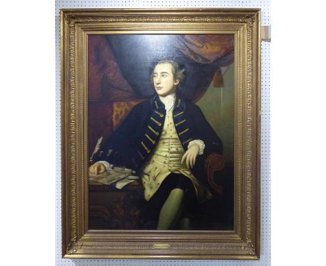 Portrait of WARREN HASTINGS, oil on canvas, 100cm x 75cm, framed.