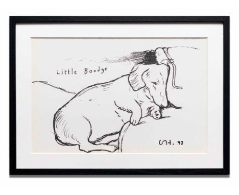 DAVID HOCKNEY 'Little Boodge', offset lithograph, 27cm x 40cm, framed and glazed.