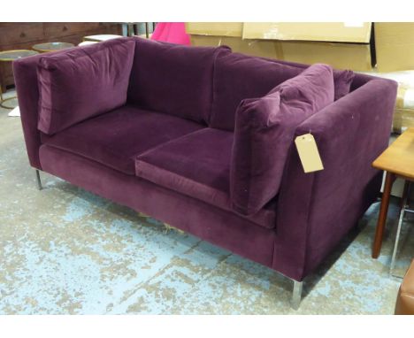 BURGUNDY SOFA, B&amp;B Italia style, 90cm x 80cm H x 180cm W.